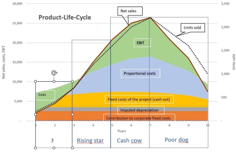 BCG-Matrix in the life cycle